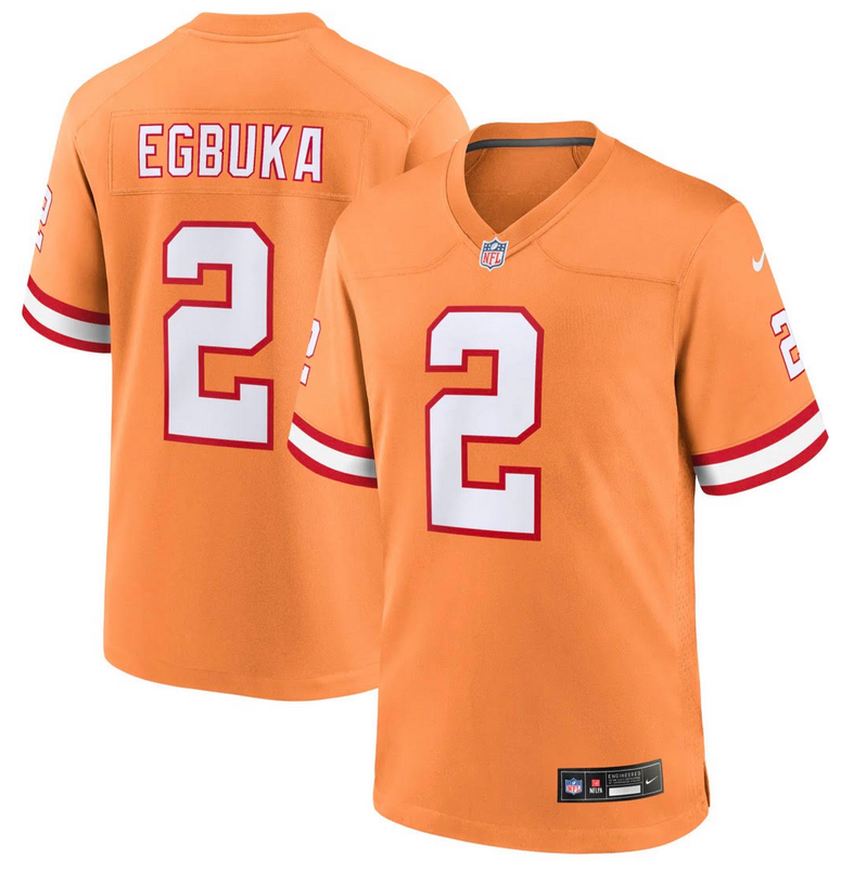 Men Tampa Bay Buccaneers #2 Emeka Egbuka orange Nike NFL 2026 jersey 100605->ncaa teams->NCAA Jersey